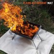 CLS Mini 30x30cm Outdoor BBQ Fireproof Cloth Camping Picnic Barbecue Fiberglass Heat Insulation Pad Flame Retardant Mat For Discount