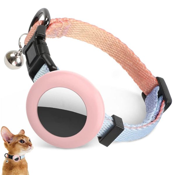 Compatible with AirTag Silicone Case Pet Cat Collar GPS Tracker Protective Cover with Bell Hot on Sale