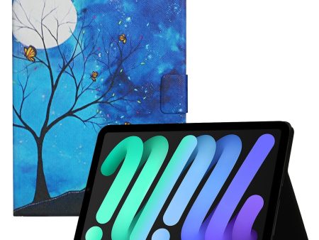 For iPad 10.9 (2022) Pattern Printing PU Leather Full Protection Tablet Case Card Holder Stand Anti-scratch Cover with Auto Wake     Sleep Function Online now