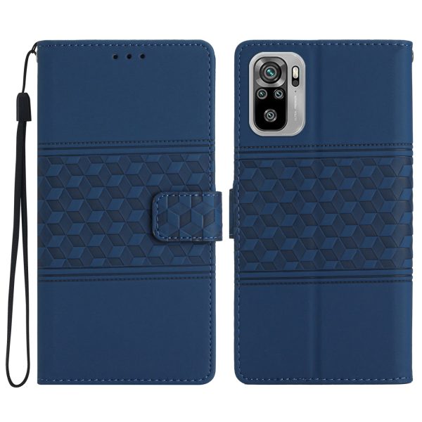 PU Leather Phone Flip Wallet Cover for Xiaomi Redmi Note 10 4G   Redmi Note 10S 4G   Poco M5s 4G Skin-touch Feeling Retro Imprinted Pattern Stand Phone Case with Strap Online Sale