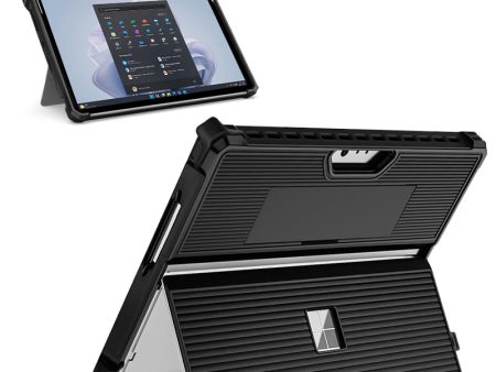 Hard PC Soft TPU Case for Microsoft Surface Pro 9 Stripe Pattern Protective Cover with Lid Anti-Drop Laptop Case Online