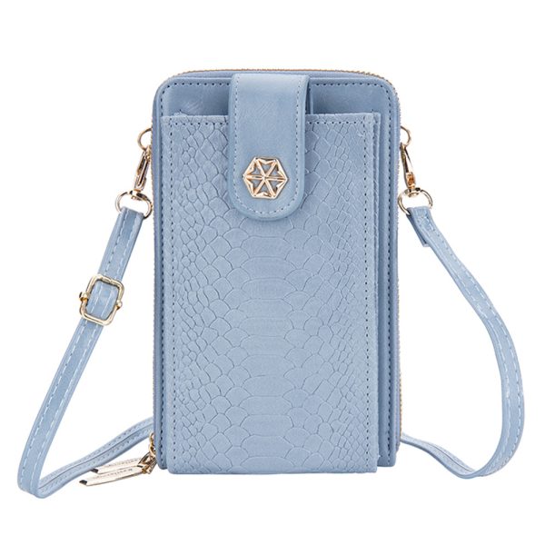 BAELLERRY N8629 Snake Texture Shoulder Bag for Women PU Leather Crossbody Bag with Dual Zippered Pouch Hot on Sale