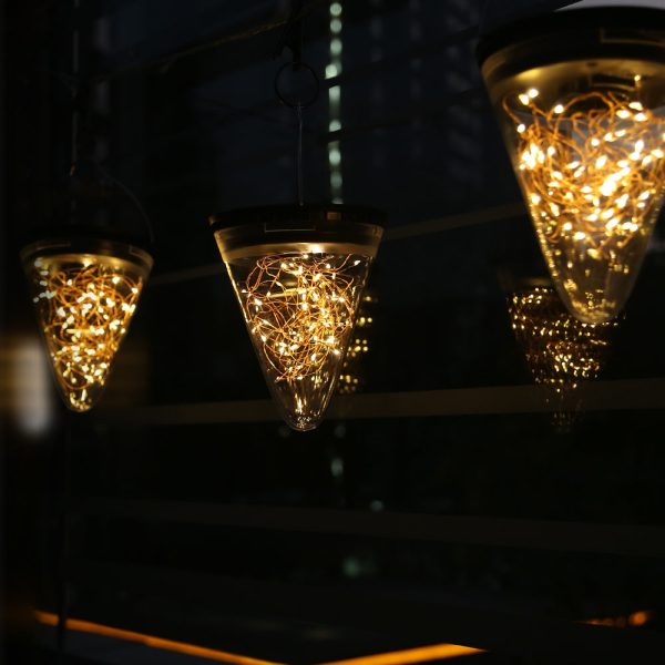 DS006  Solar Hanging Jar Light Lantern Lamp for Outdoor Patio Party Garden Wedding Christmas Decoration Online Hot Sale