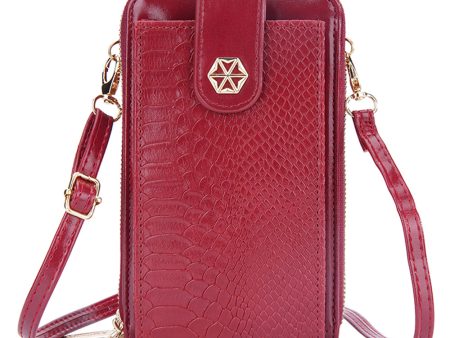 BAELLERRY N8629 Snake Texture Shoulder Bag for Women PU Leather Crossbody Bag with Dual Zippered Pouch Hot on Sale