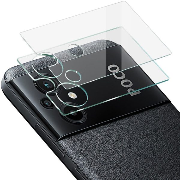 IMAK Camera Lens Protector for Xiaomi Poco M5 4G, HD Clear Full Cover Integrated Tempered Glass Lens Film + Acrylic Lens Cap Cheap