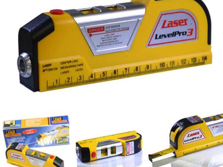 LV-02 Laser Horizon Vertical Measure Tape Horizontal Ruler 4-in-1 Infrared Laser Level Cross Line Laser Measure Tape Discount