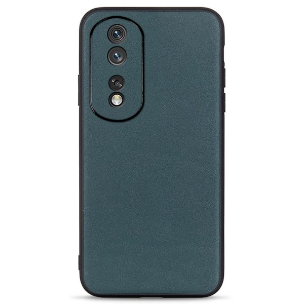 For Honor 80 Pro 5G Shockproof Mobile Phone Case Textured Genuine Leather Coated TPU Protective Phone Cover Discount