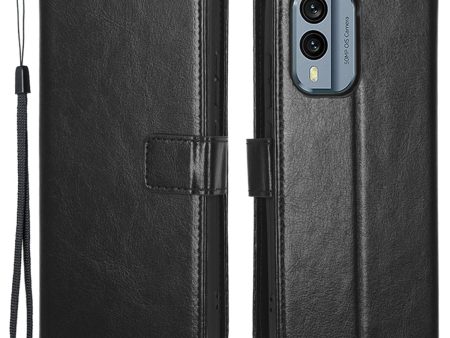 Magnetic Phone Case For Nokia X30 5G, Wallet Stand Crazy Horse Texture PU Leather Anti-drop Mobile Phone Cover with Strap For Discount