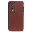 For Honor 80 Pro 5G Shockproof Mobile Phone Case Textured Genuine Leather Coated TPU Protective Phone Cover Discount